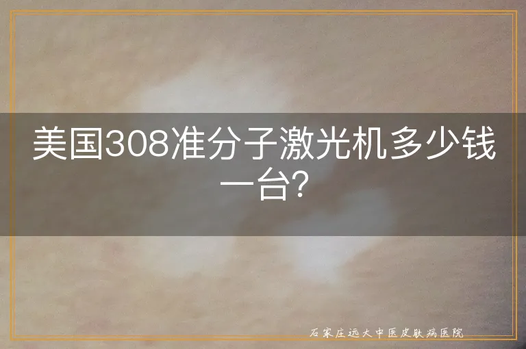 美国308准分子激光机多少钱一台？